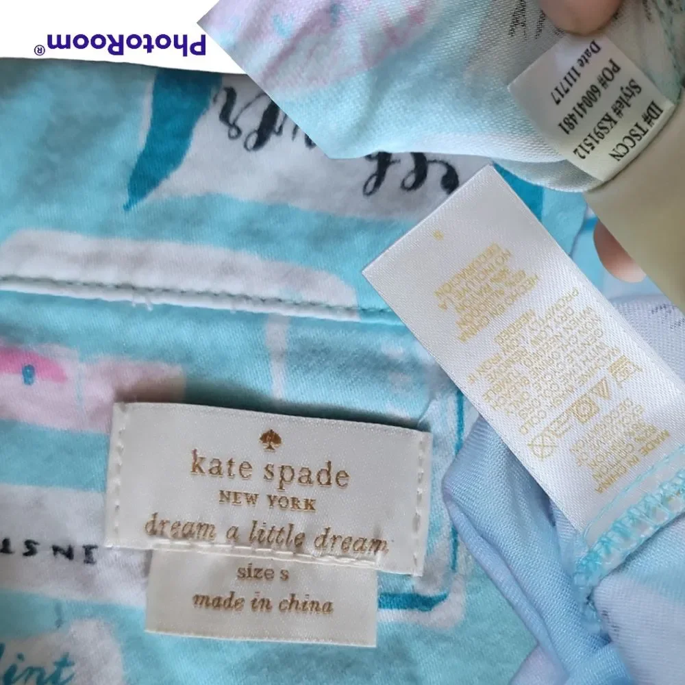 KATE SPADE DREAM A LITTLE DREAM PAJAMA TOP - S